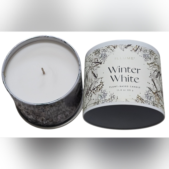 Illume Winter White Single Wick Candle, Plant-Based, 11.8oz - Picture 2 of 3